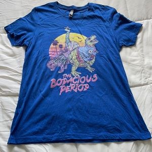 Blue dinosaur graphic tee